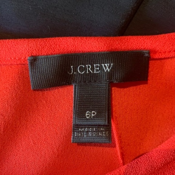 J Crew Red Ruffle Sleeve Blouse Size 6 Petite - Picture 3 of 3